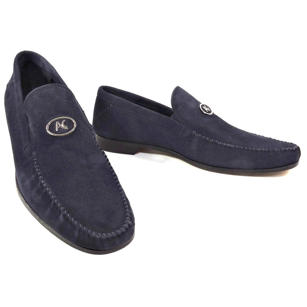 ALBERTO CICCIOLI 🇮🇹 MEN'S NAVY BLUE SUEDE COMFORT SUMMER LOAFERS